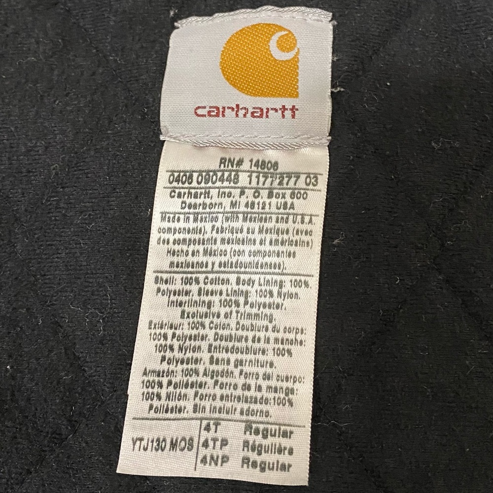 (Sold) Carhartt toddler boy lined hoodie jacket - Picture 8 of 15